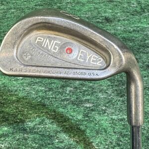 Vintage PING Eye+ 2 8 Iron Red Dot KT Steel Shaft Golf Club Single USA Karsten